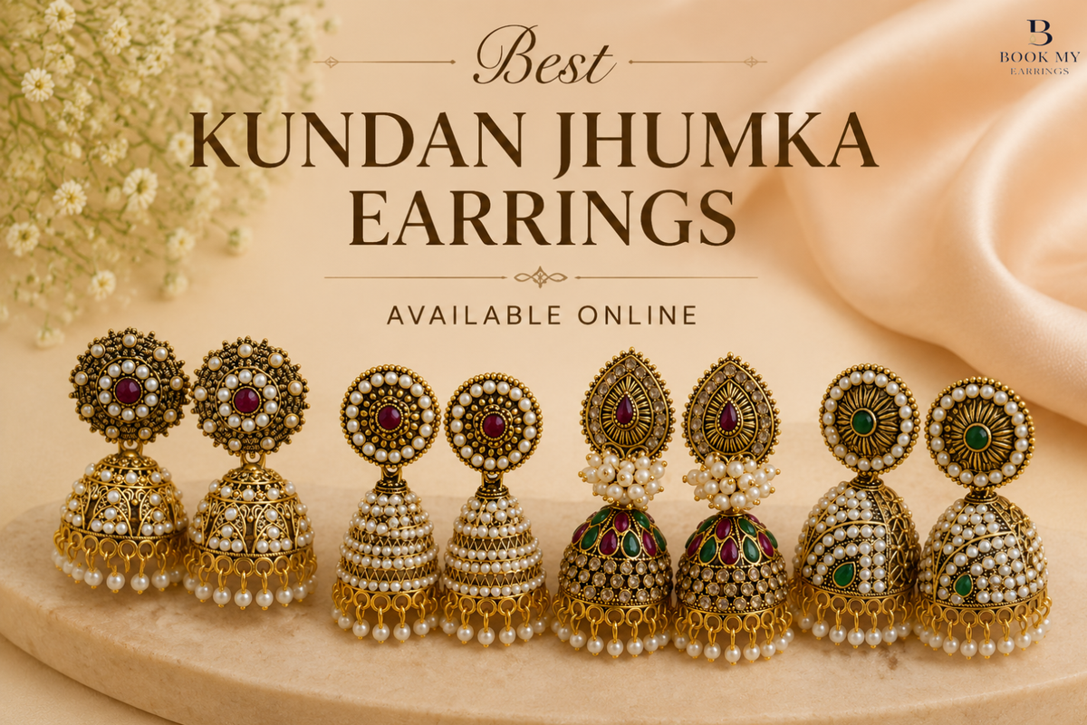 Kundan Jhumka Earrings