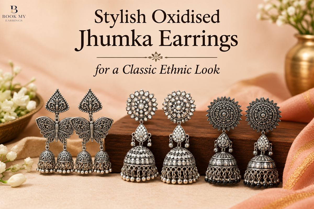 Stylish Oxidised Jhumka Earrings for a Classic Ethnic Look | BME