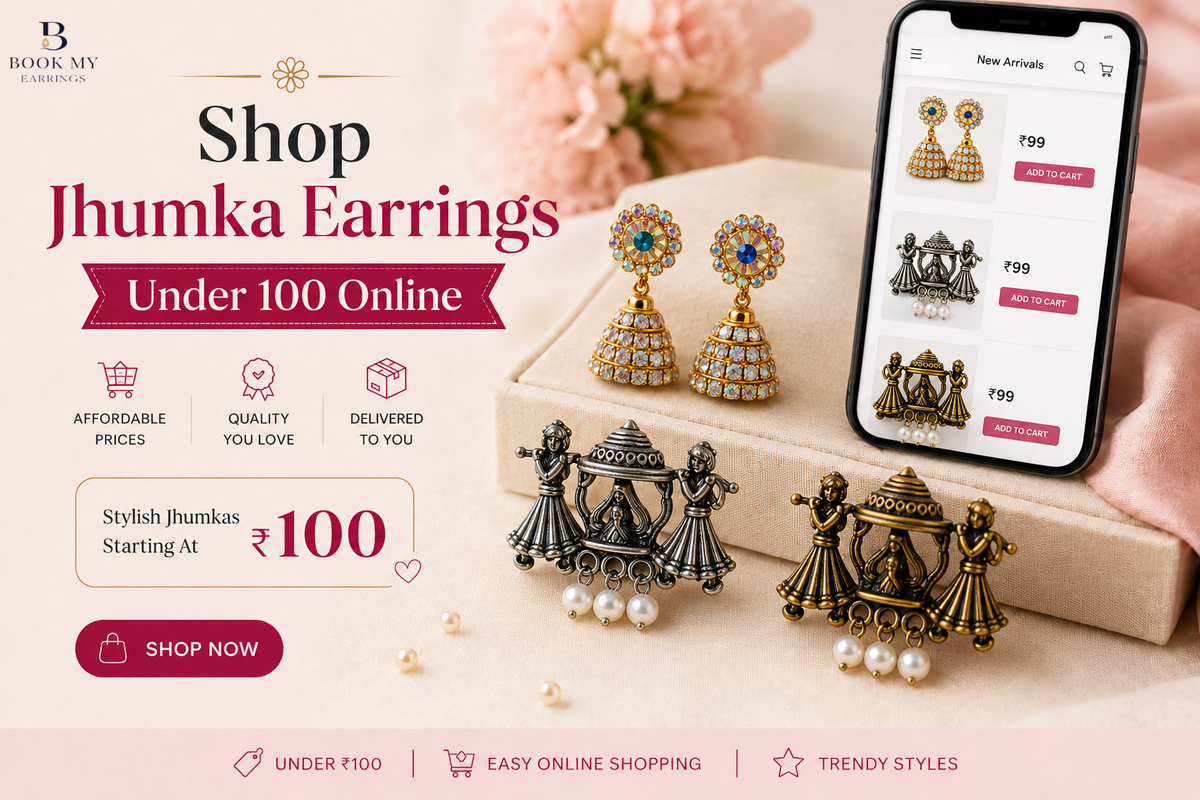 Shop Jhumka Earrings Under 100 Online | BME