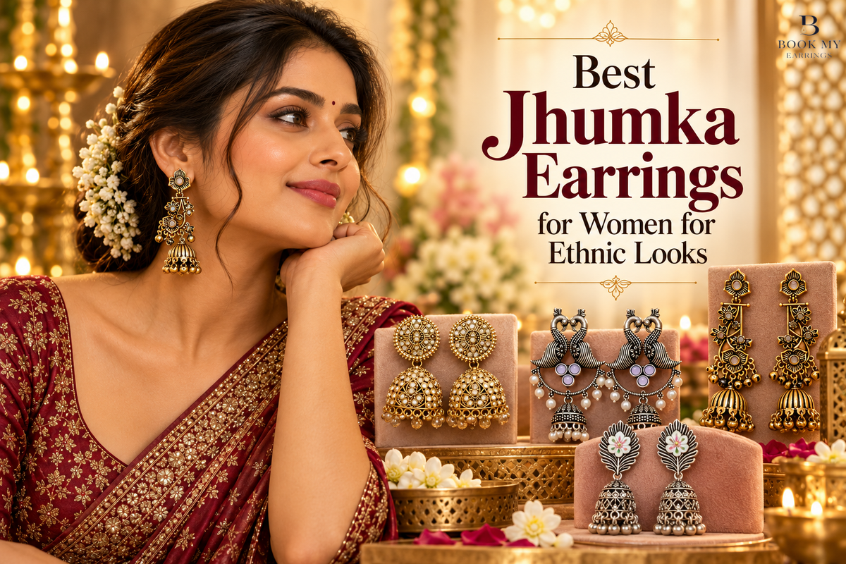 Best Jhumka Earrings for Women for Ethnic Looks | BME