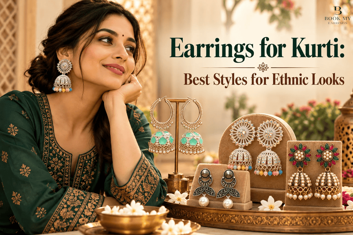 Earrings for Kurti: Best Styles for Ethnic Looks | BME