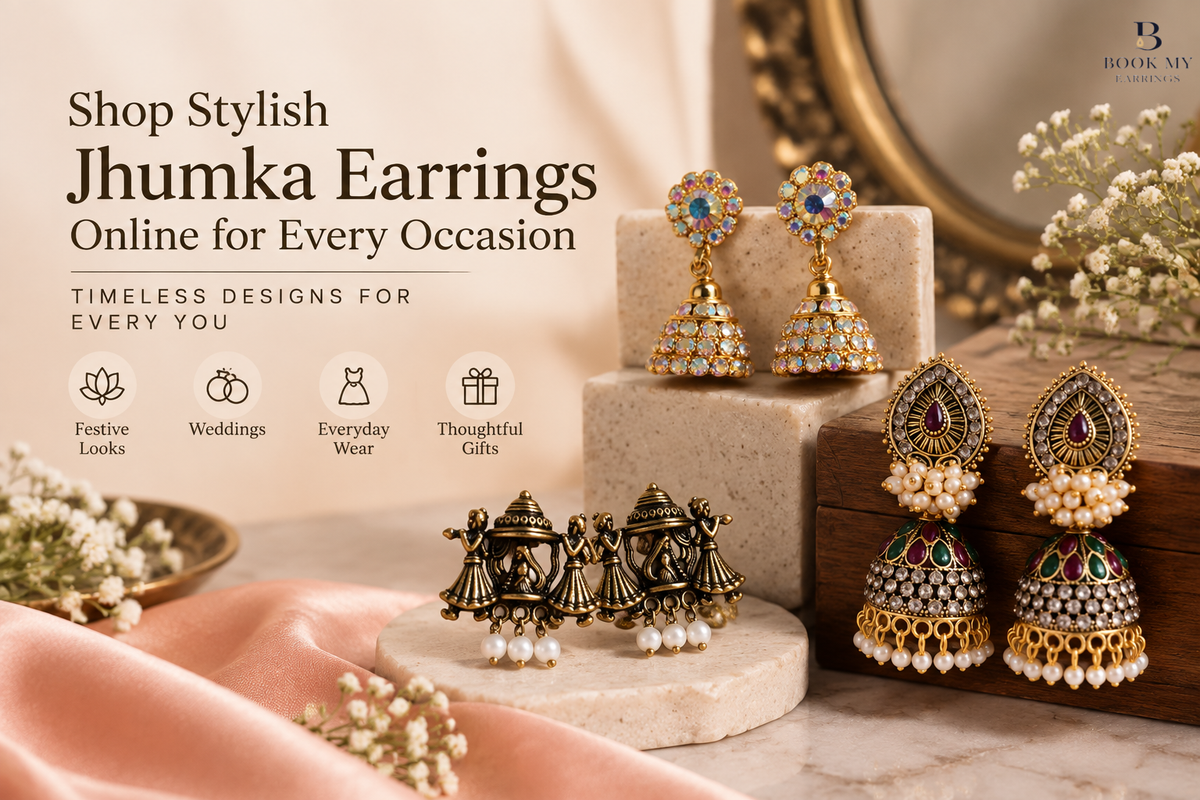 Shop Stylish Jhumka Earrings Online for Every Occasion | BME