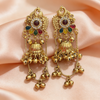 Antique Gold Peacock Jhumka Earrings | BME