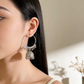 Oxidised Silver Hoop Jhumka Earrings