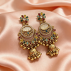 Multicolor Meenakari Jhumka Chandbali Earrings