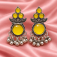 Oxidised Silver Ghungroo Drop Earrings for Women