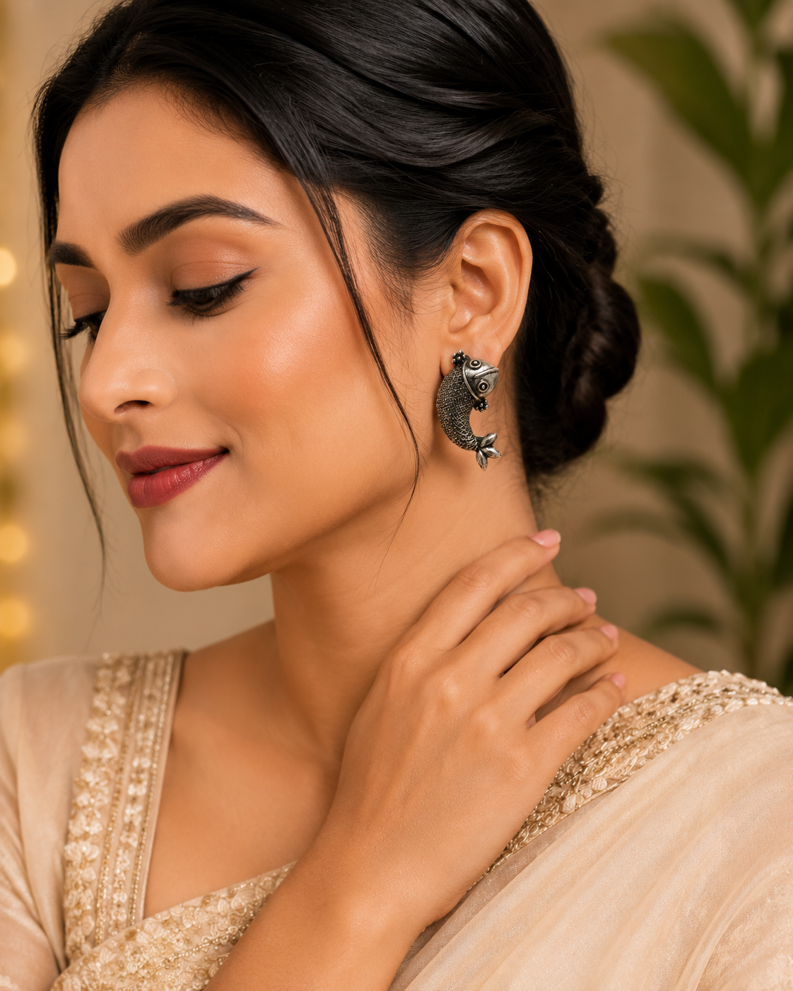 Antique Fish Design Earrings
