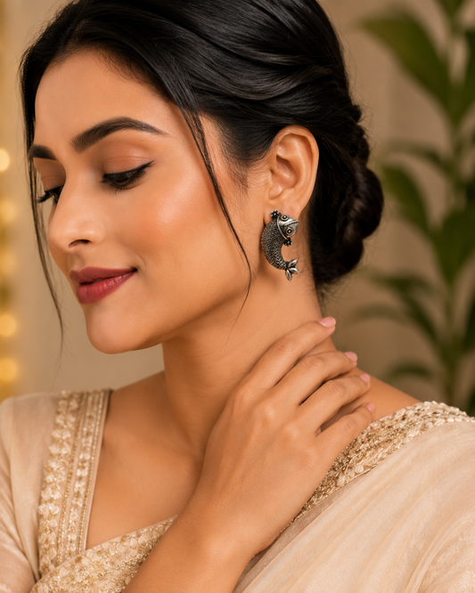 Antique Fish Design Earrings | BME