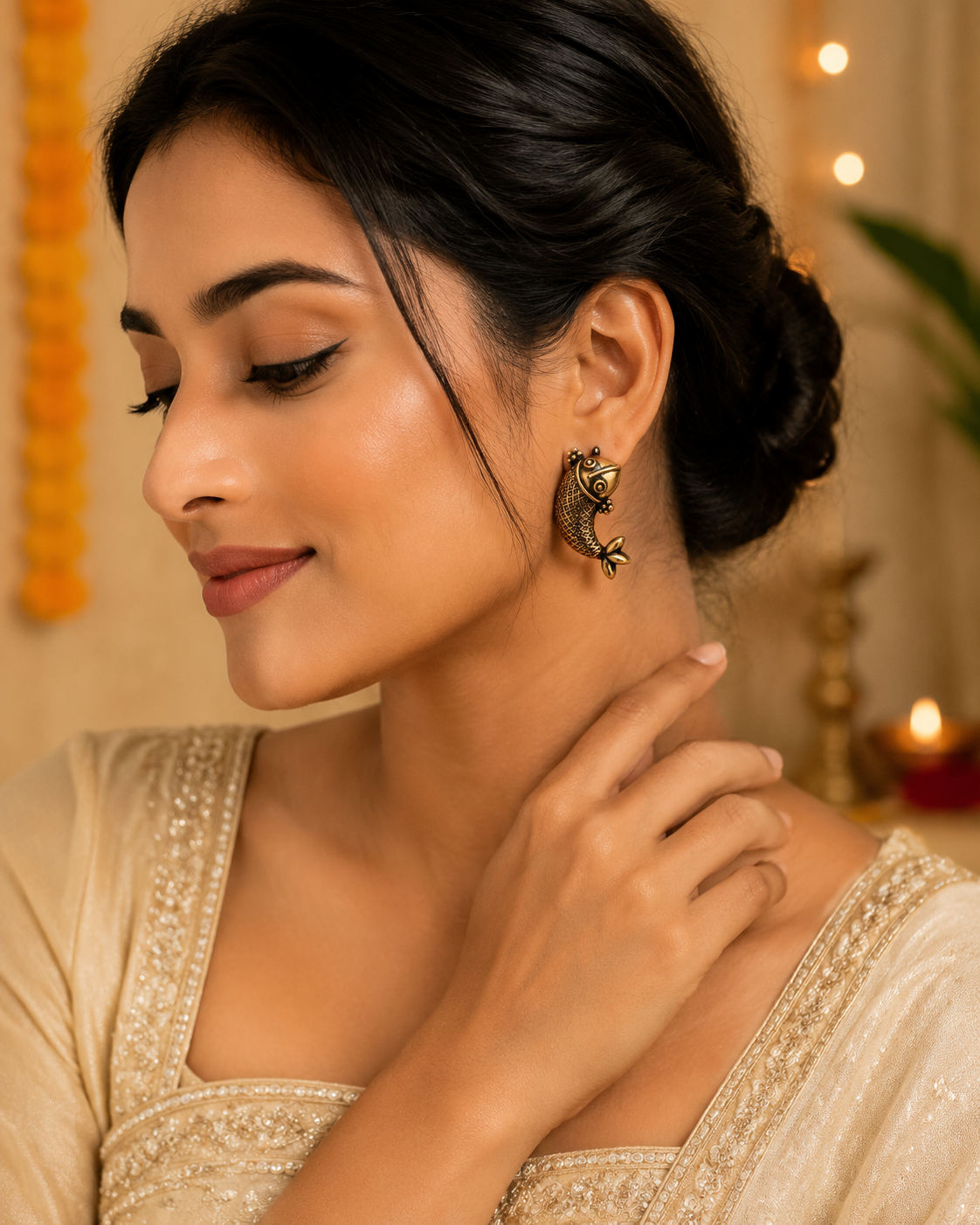 Antique Fish Design Earrings