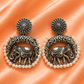 Antique Elephant Pearl Hoop Earrings