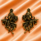 Antique Krishna Flute Oxidised Earrings