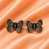 Oxidised Silver Butterfly Stud Earrings