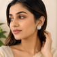 Pearl Cluster Crystal Stud Earrings