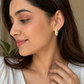 Gold-Plated Pearl Hoop Earrings