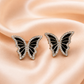 Black Butterfly Stud Earrings
