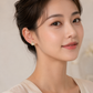 Golden Pearl Swan Stud Earrings