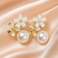 Floral Pearl Drop Earrings