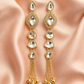 Gold-Toned Kundan Tassel Earrings