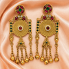 Antique Gold Statement Chandbali Earrings