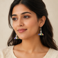 Oxidised Silver Multicolour Bead Jhumka Earrings