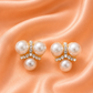 Pearl Blossom Stud Earrings