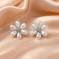Pearl Flower Stud Earrings