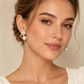 Floral Pearl Drop Earrings