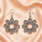 Oxidised Silver Spiral Loop Statement Earrings