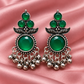 Oxidised Silver Ghungroo Drop Earrings for Women