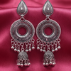 Oxidized Silver Jhumka Earrings for Women – Traditional Ethnic Chandbali Drop Earrings