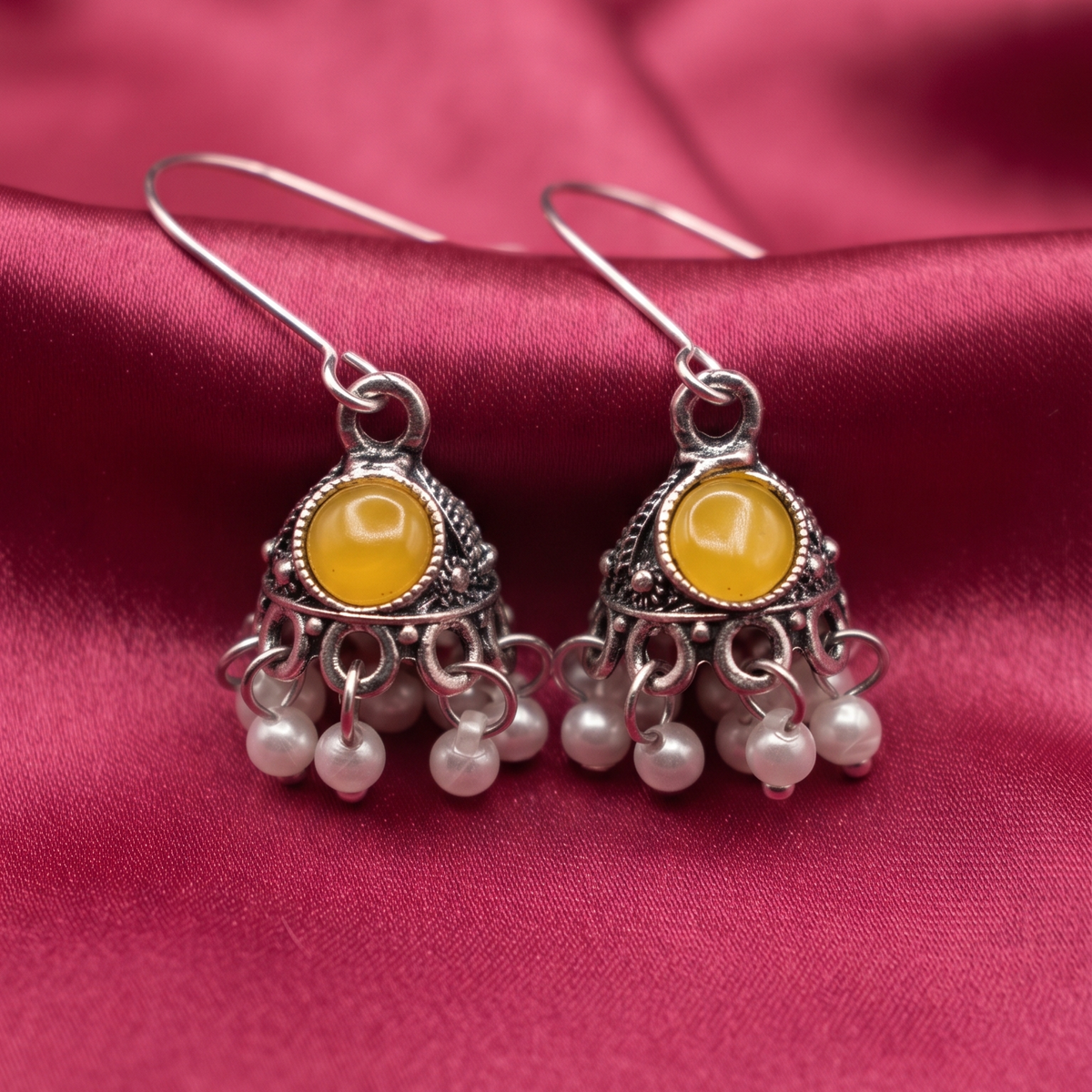 Traditional Pearl Drop Ethnic Earrings