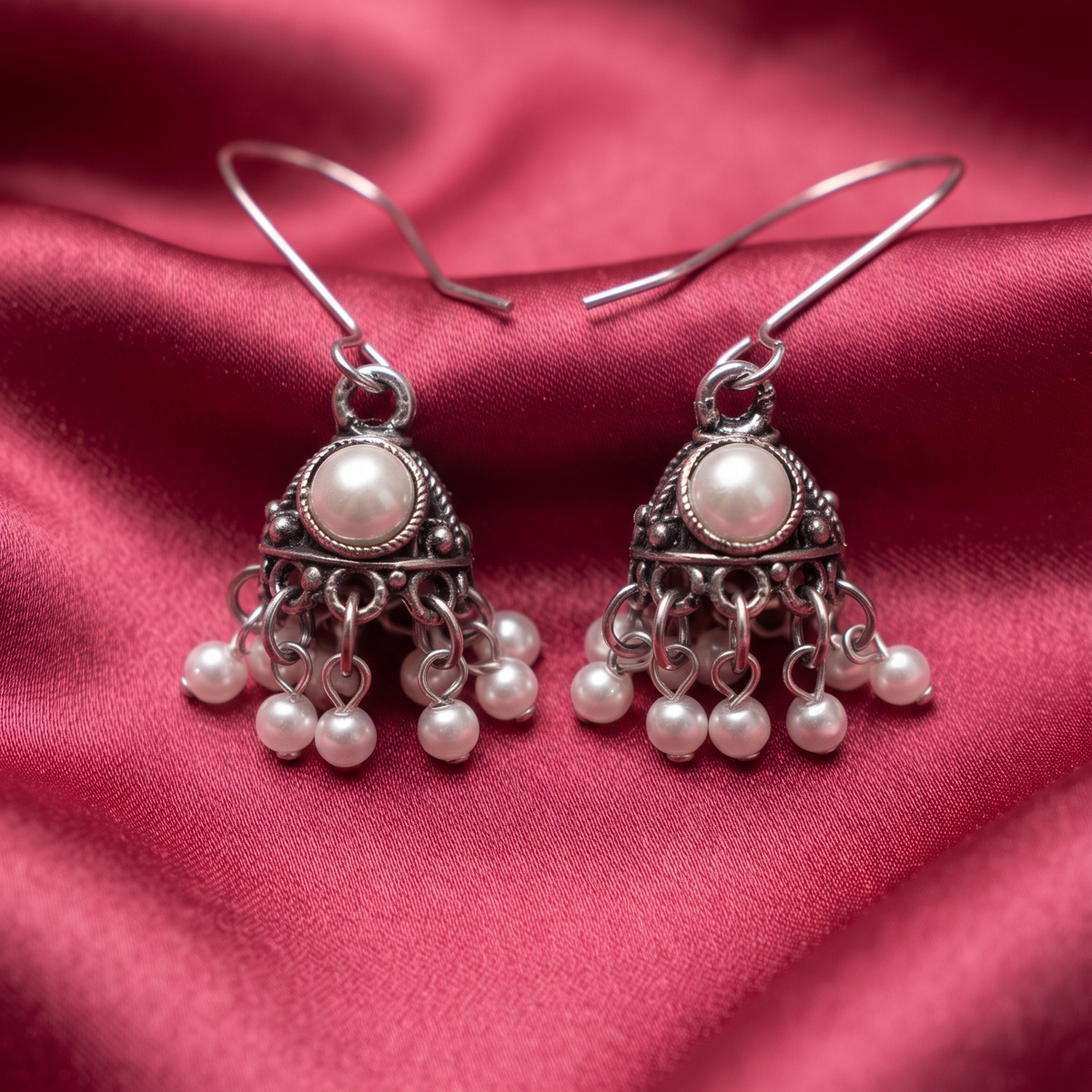 Traditional Pearl Drop Ethnic Earrings