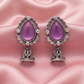 Oxidized Silver Jhumka Earrings for Women