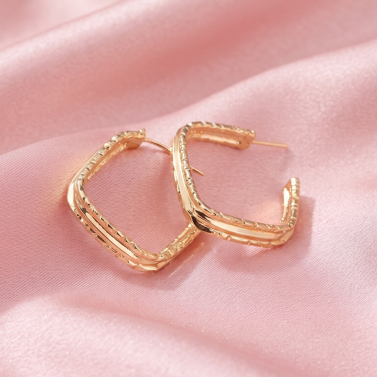 Elegant Gold-Toned Crystal Studded Hoop Earrings for Women