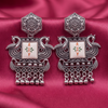 Oxidized Silver Traditional Tribal Earrings for Women