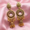 Antique Gold Traditional Jhumka Drop Earrings