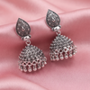 Antique Oxidised Silver Traditional Jhumka Earrings for Women