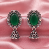 Oxidized Silver Jhumka Earrings for Women