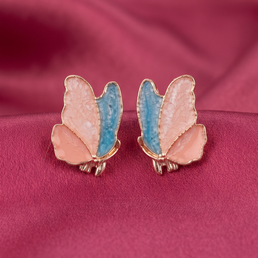 Cute Pastel Butterfly Stud Earrings for Women