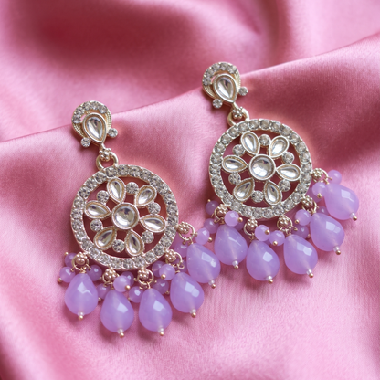 Kundan Beaded Drop Earrings