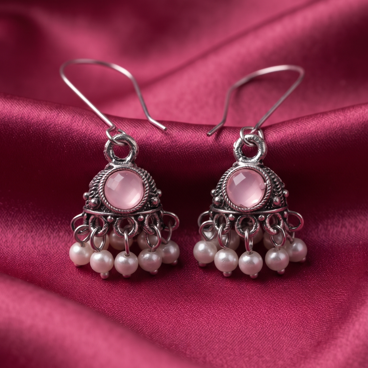 Traditional Pearl Drop Ethnic Earrings