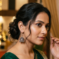 Traditional Oxidised Silver Dome Jhumka Earrings with Ghungroo Detailing