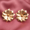 Golden Bloom Statement Stud Earrings
