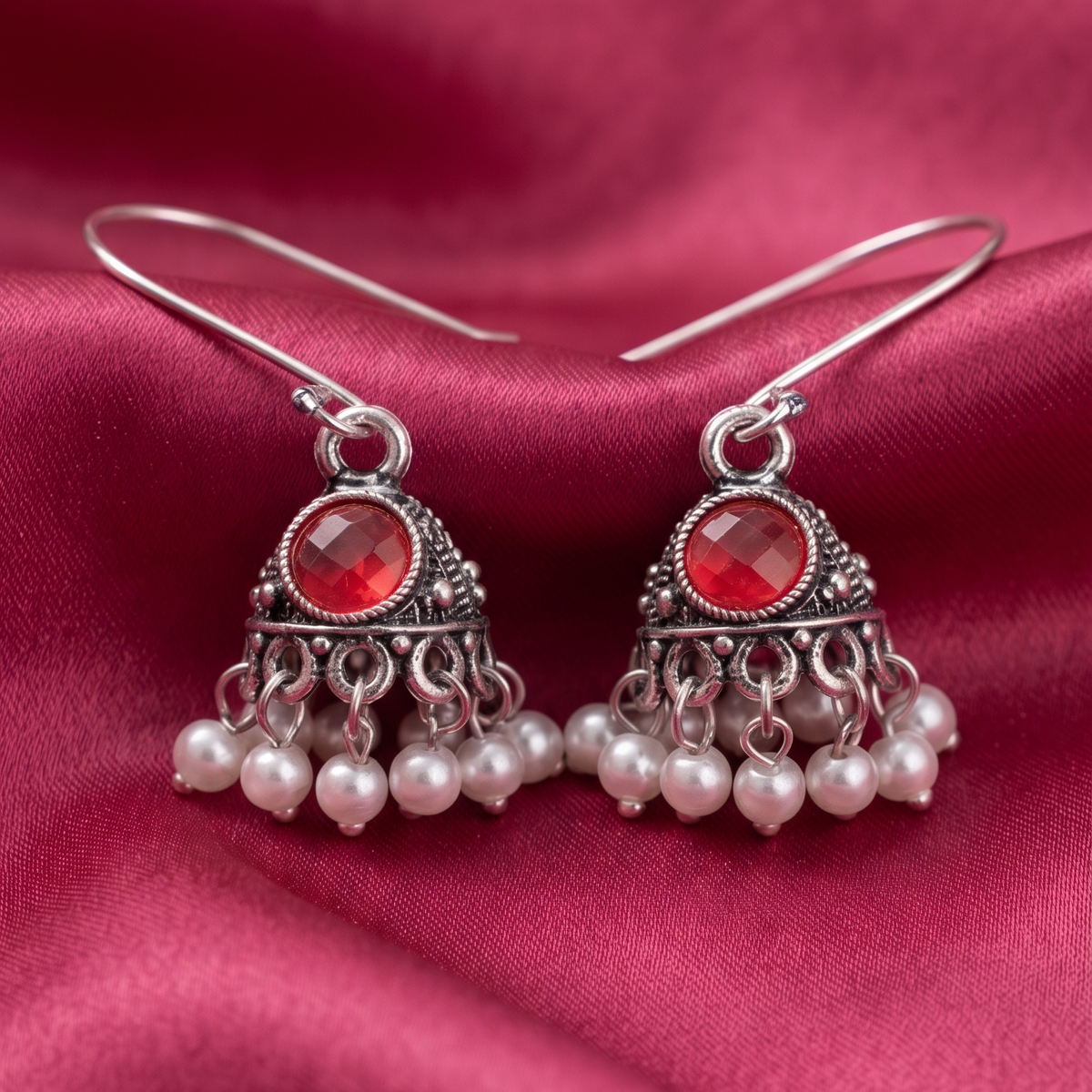 Traditional Pearl Drop Ethnic Earrings