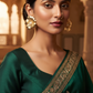 Elegant Gold-Tone Oversized Floral Statement Stud Earrings with Pearl Centre for Women