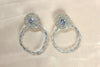 Crystal Studded Hoop Earrings – Stainless Steel Sparkle Hoops India