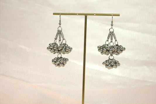 Stainless Steel Ball Dangle Earrings with Hook – Bulk Pack (Silver Tone)