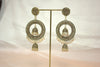 Antique Gold Chandbali Earrings – Pearl Stone Studded Ethnic Earrings India