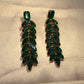 Statement Crystal Drop Earrings with Leaf Design