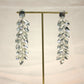 Statement Crystal Drop Earrings with Leaf Design